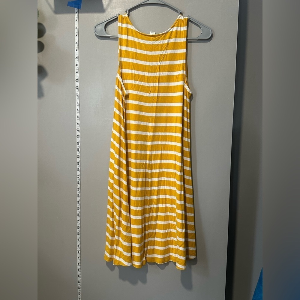 OLD NAVY yellow and white sleeveless tank dress - Picture 3 of 3